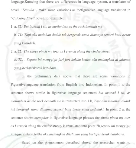 Figurativelanguage translation from English into Indonesian. In point 1 a, the 