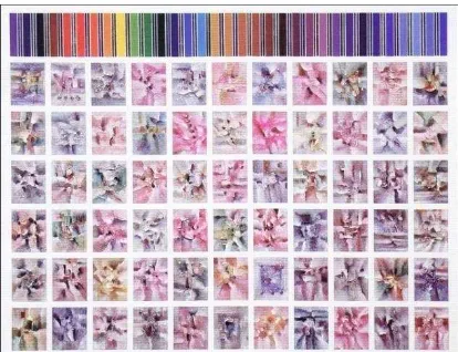 Gambar 3. Karya lukis abstrak yang menghadirkan kekayaan warna  Yusron Mudhakir “Miracle Colour” Acrilik diatas linen, 150X195 Cm (Sumber: katalog Pameran Intellectus Syndicate) 
