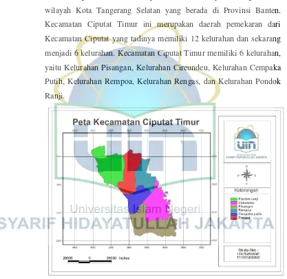Gambar 4.1 Peta Kecamatan Ciputat Timur 