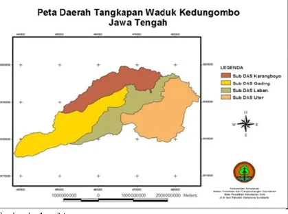 Gambar 1. Daerah Tangkapan Waduk Kedung Ombo
