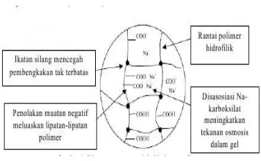 Gambar 4  Diagram representasi dari jaringan polimer. 
