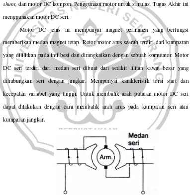 Gambar 15. Diagram pengawatan motor DC seri