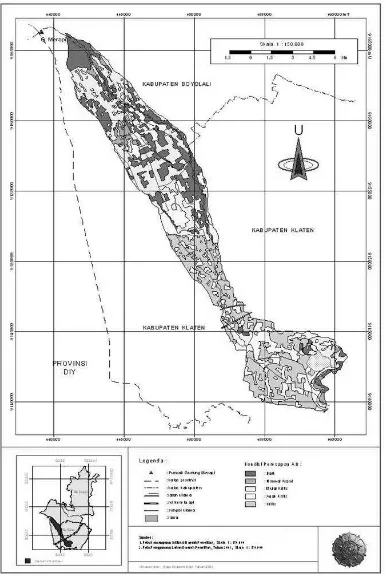 Gambar 3. Peta kondisi Peresapan Air Daerah Penelitian. 
