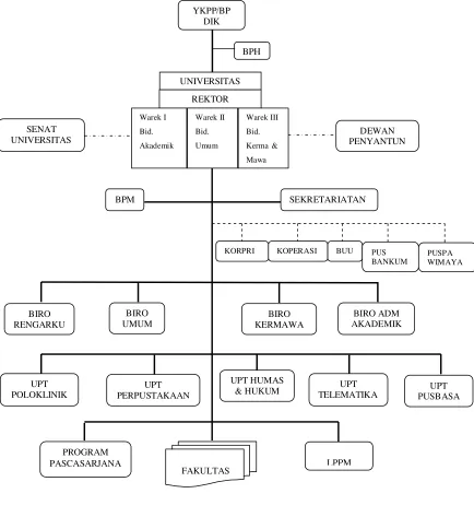Gambar 4.1 Struktur Organisasi UPN “Veteran” Jawa Timur 