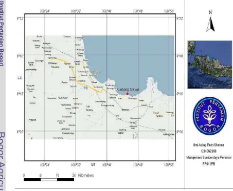 Gambar 3. Lokasi penelitian ikan banban (Engraulis grayi) di PPI Gebang Mekar,                   Kabupaten Cirebon 
