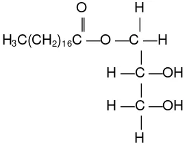 Gambar 1. Struktur kimia Gliserol Monostearat (GMS). (Bailey’s, 1996) 