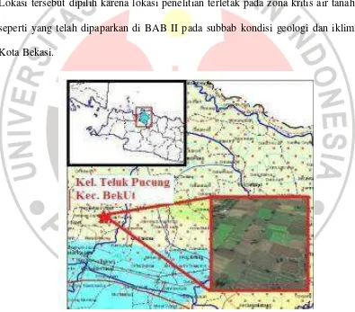Gambar 3.1. Lokasi Kelurahan Teluk Pucung Kecamatan Bekasi Utara 