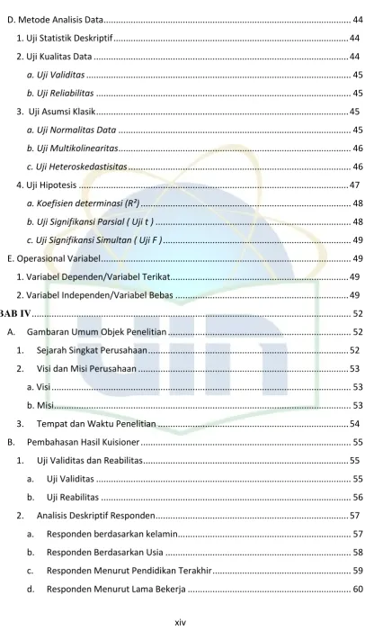 Gambaran Umum Objek Penelitian .........................................................................