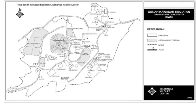 Gambar 5 Peta kawasan Pusat Penyelamatan Satwa Cikananga 