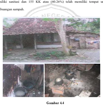 Gambar 4.4 Kondisi Rumah dan dapur sebagian masyarakat di kelurahan Singorejo