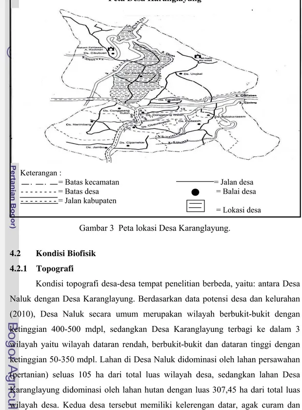 Gambar 3  Peta lokasi Desa Karanglayung. 