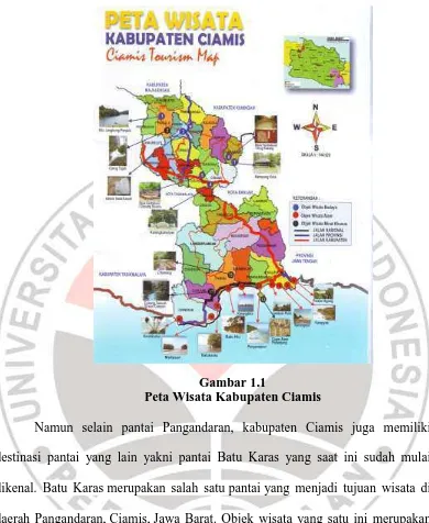 Gambar 1.1 Peta Wisata Kabupaten Ciamis 
