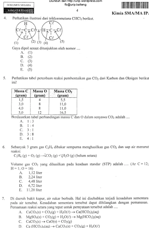 tabel perbandingan massa C dan O dalam scnyawa COz adalah ....