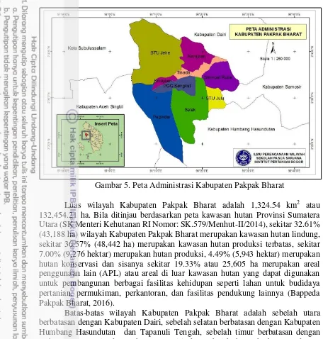Gambar 5. Peta Administrasi Kabupaten Pakpak Bharat 