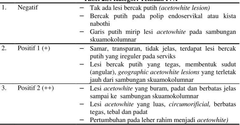 Tabel 2.3. Kategori Temuan IVA 