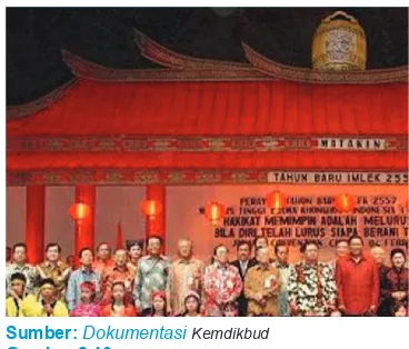 Gambar 2.9  Presiden RI ibu Megawati Soekarno Puteri bersama Ketua Umum Matakin pada perayaan Imlek 2553 
