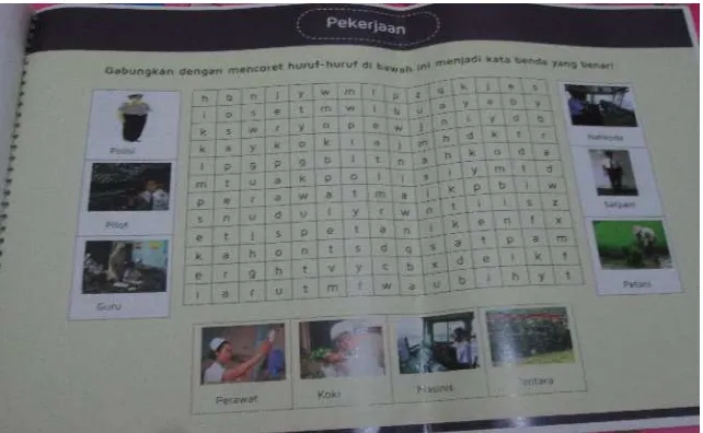 Gambar 3. Media Scrabble Word Bergambar dengan tema “Pekerjaan”