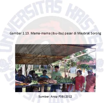 Gambar 1.13. Mama-mama (ibu-ibu) pasar di Maybrat Sorong 