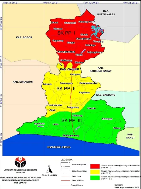 Gambar 1. 1 Peta Perwilayahan SKPP Kabupaten Cianjur  