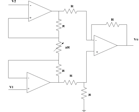 Gambar 2.2 Op-Amp Instrumentasi [Arifin, Jaenal, 2009]
