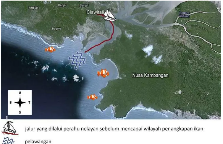 Gambar 3. Peta Wilayah Tangkapan Nelayan Ciawitali3