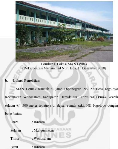 Gambar 1. Lokasi MAN Demak 