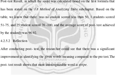 table, we know that there  was no student scored less than 50, 1 students scored 