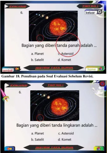 Gambar 18. Penulisan pada Soal Evaluasi Sebelum Revisi. 