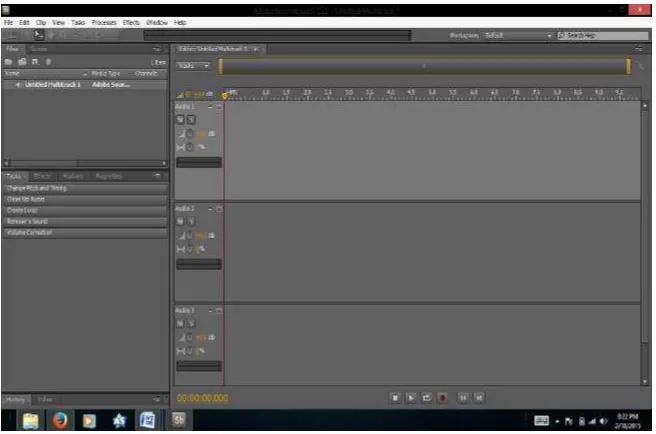 Gambar 2. Interface / tampilan Adobe Soundbooth CS5. 