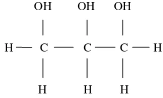 Gambar 5  Struktur kimia gliserol. Sumber: Mulyono (2005) 
