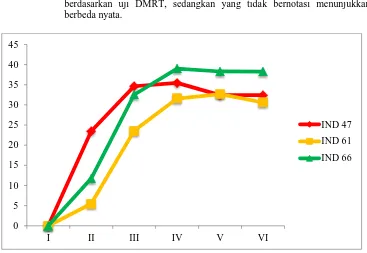 Gambar 5. Grafik Rata-rata Luas Serangan (A) Pengamatan I-Pengamatan VI 