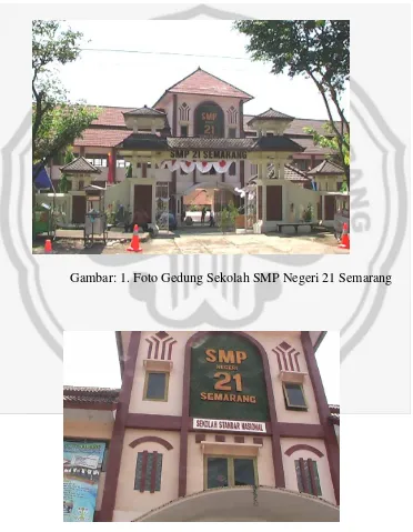 Gambar: 1. Foto Gedung Sekolah SMP Negeri 21 Semarang 