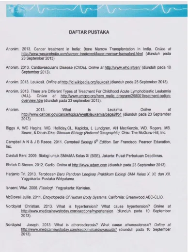 Gambar 9 Daftar pustaka LKS.Sebelum revisi, daftar pustaka LKS hanya terdiri dari 14 pustaka dan belum dilengkapi dengan pustaka contoh kejadian/kasus yang terjadi di Indonesia