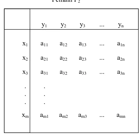 Tabel 2.8. Matriks Payoff Permainan m x n 