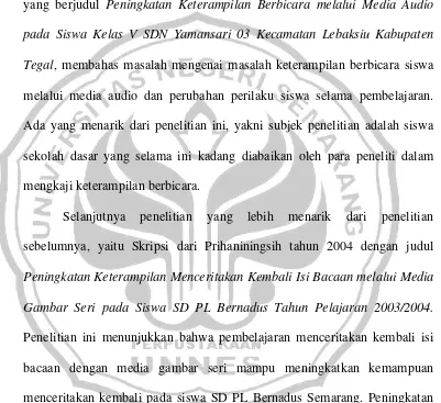 Gambar Seri pada Siswa SD PL Bernadus Tahun Pelajaran 2003/2004.  