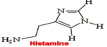 Gambar 2 Struktur kimia histamin (Keer et al. 2002). 