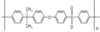 Gambar 2. Struktur kimia polisulfon. 