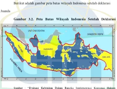 Gambar 3.2. Peta Batas Wilayah Indonesia Setelah Deklarasi 