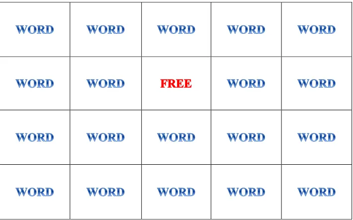 Figure 1: Bingo Card Model 