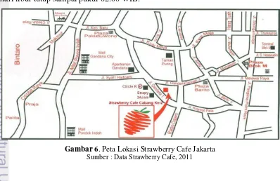 Gambar 6. Peta Lokasi Strawberry Cafe Jakarta 