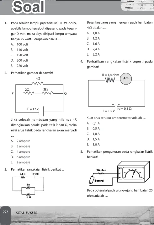 2. E.  220 voltPerhatikan gambar di bawah! gambar!