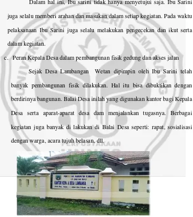Gambar 3. Gedung Kantor Balai Desa Lambangan Wetan (Dok. Mahmudi 10 Oktober 2010)  