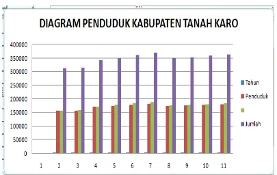 Gambar 3.1 Tampilan Diagram Penduduk Kabupaten Tanah Karo 