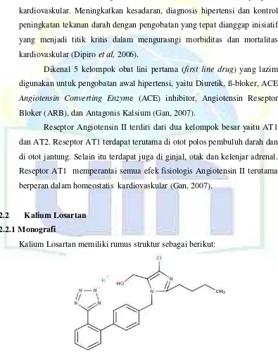 Gambar 2.1 Struktur Kalium Losartan 