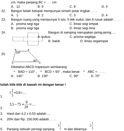 Gambar disamping adalah jarig-jaring . . . .