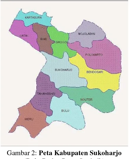 Gambar 2: Peta Kabupaten Sukoharjo 