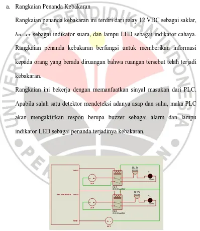 Gambar 3.11 Rangkaian output penanda kebakaran 