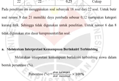 Tabel 3.6 Kriteria Tingkat Kemampuan Siswa (Arikunto, 2009) 