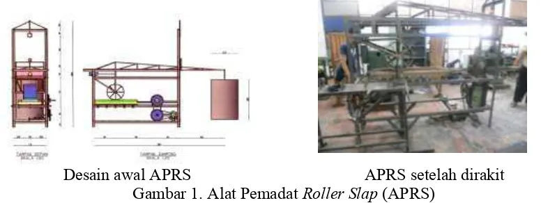 Gambar 1. Alat Pemadat Roller Slap (APRS) 