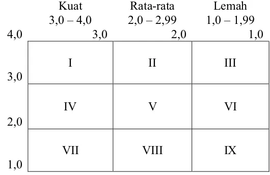 Gambar 3. Matriks IE 